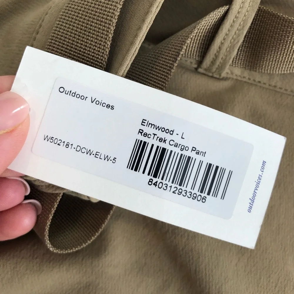 Outdoor voices elm wood cargo trek pants tan new - Picture 7 of 13